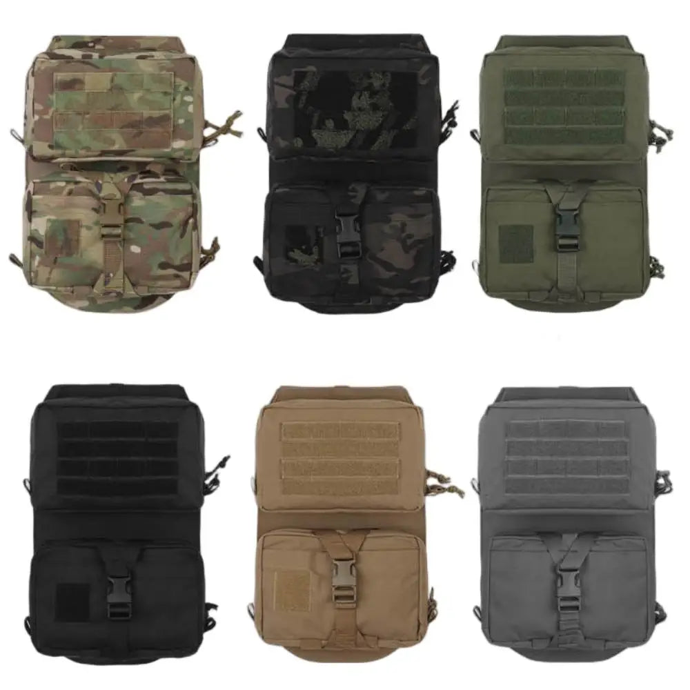 POSEIDON DEFENSE Scarab Backplate Two Pouches Back Bag Removable IFAK First AID Pouch Compatible With Molle Vest Plate Carrier