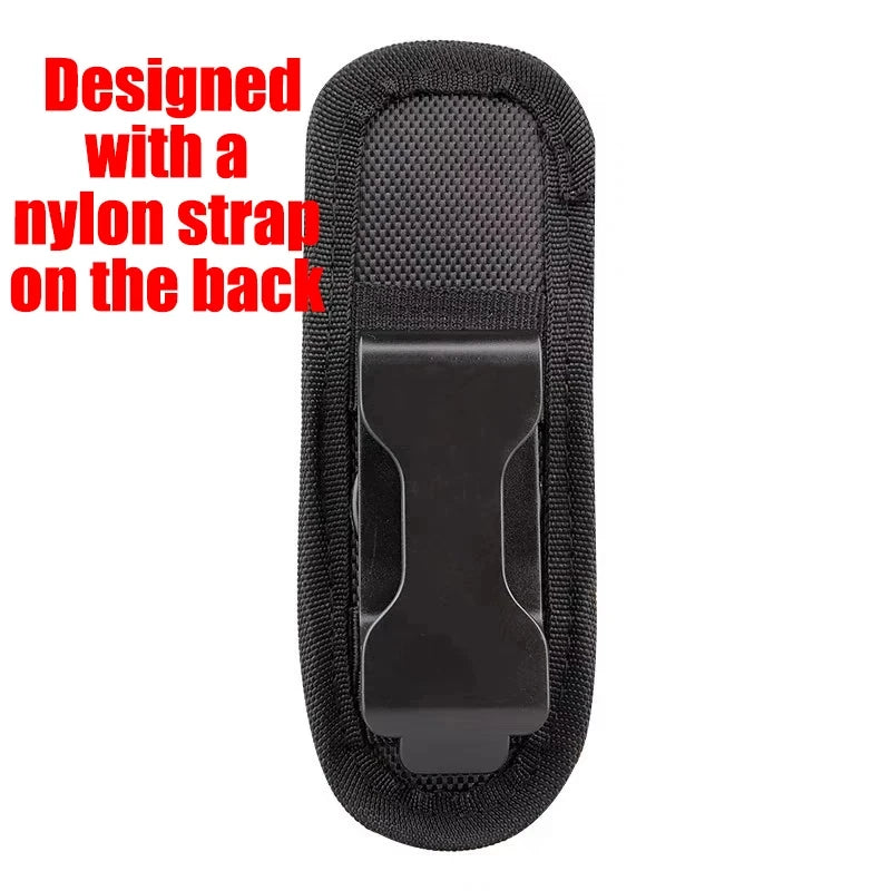 360° Rotary Tactical Flashlight Belt Holster Durable Torch Pouch Hunting Outdoor Survival Lighting Accessory