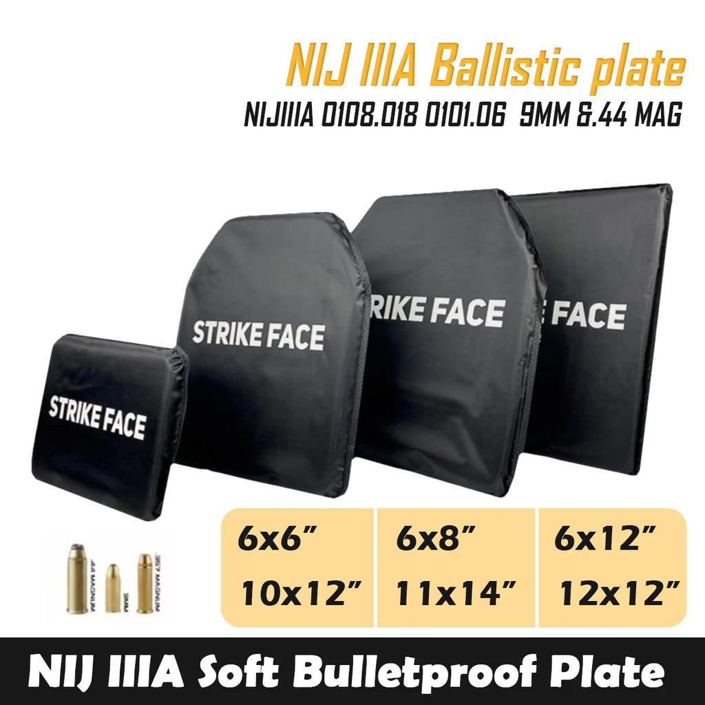JOAXOR IIIA Soft Hunter's Bulletproof Vest Insertable Plate Armor Large 6x6 6x8 10x12 11x14 Backpack Protection Personal Safety