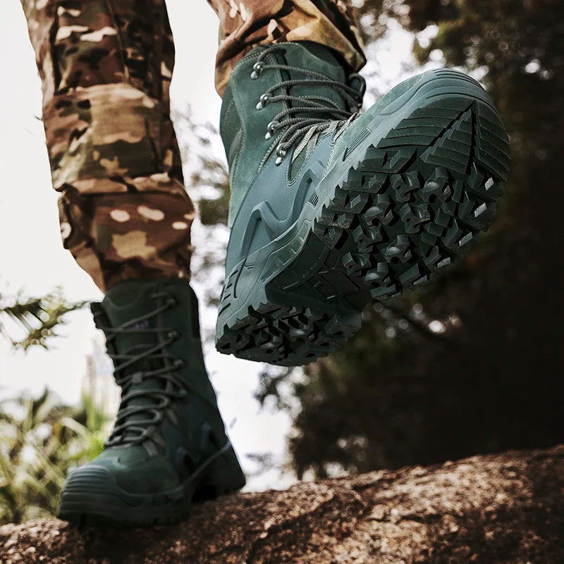 New Men Tactical Boot Plus Size Brand Boot Outdoor Military Ankle Hiking Shoes Casual Training Waterproof Climbing Hunting Shoes