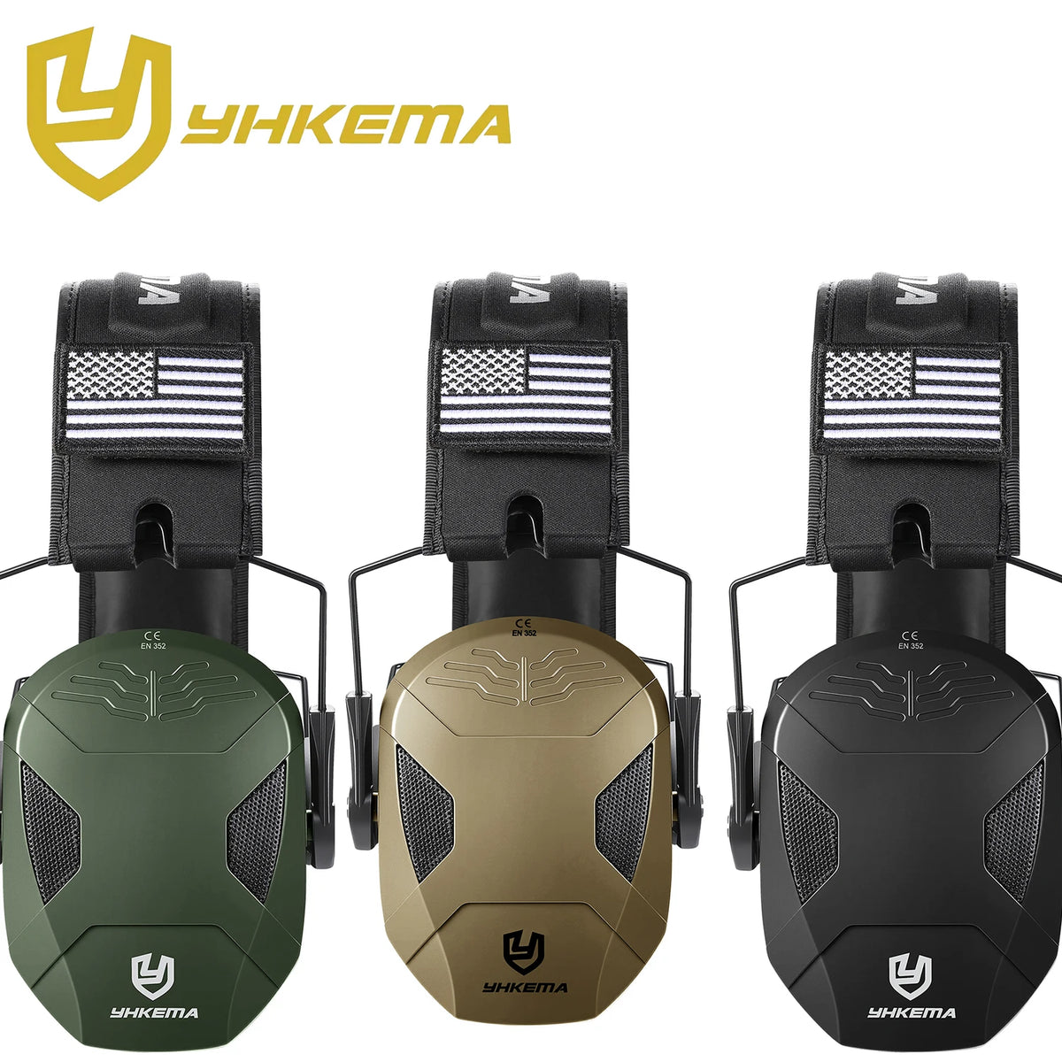 YHKEMA Safety Shooting Hearing Protections Earmuffs，NRR 27dB Hearing Protection Noise Cancelling EarMuff with Adjustable Size