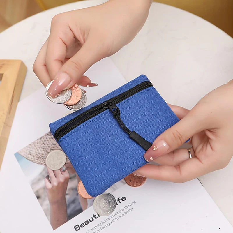 2Pcs Coin Purse Pouch Oxford Cloth Small Change Pouch Portable Change Purse with Zipper Coin Pouch Mini Change Bags Coin Purse