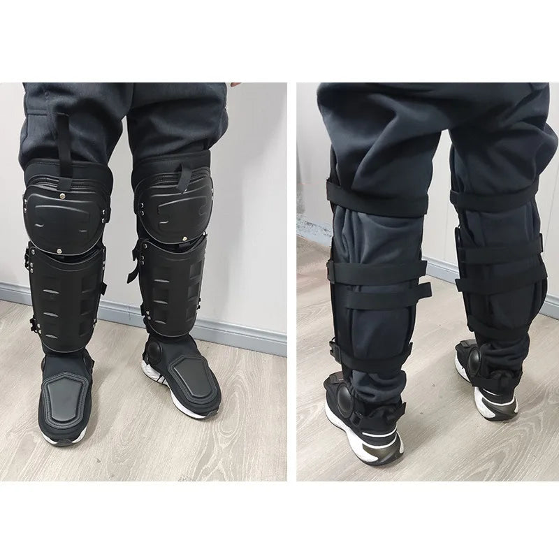 Tactical Leg Armor Guards, Protective Legs Armour Suits, Riot Suits Supplies Full Body Protective Leg and Knee Pads Equipment
