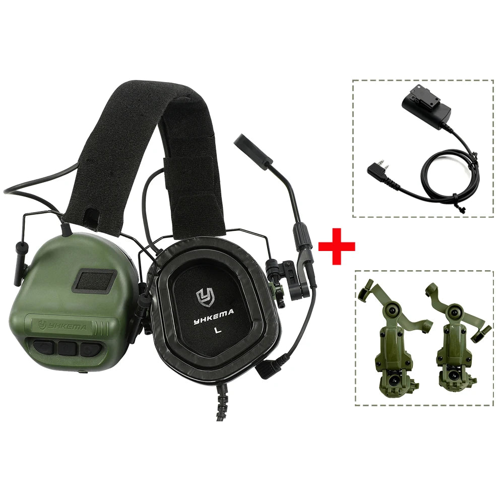 Tactical Headset Shooting Headphones Ear Protection Hunting Training Communication Headset