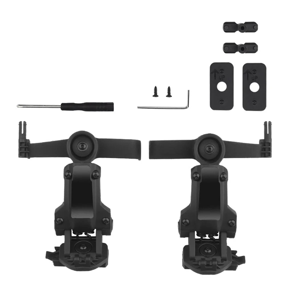 BOOIU Tactical Headset Holder Multi-angle Rotation Airsoft Shooting Headphone Bracket CORE ARC Wendy Mlok Rail Guide Rail Helmet