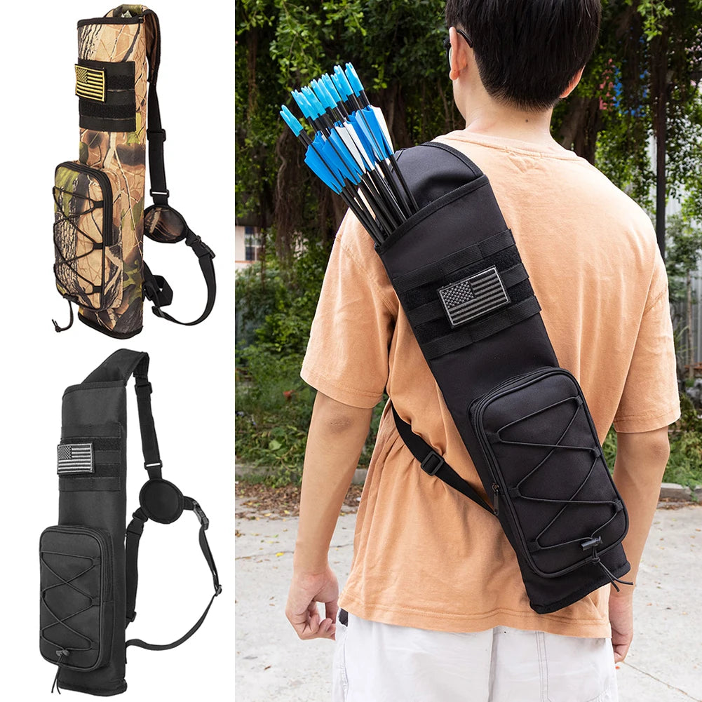 Archery Quiver Holder Bag Bottom Thickening Bow Storage Bag Adjustable Strap for Outdoor Archery Hunting Accessories