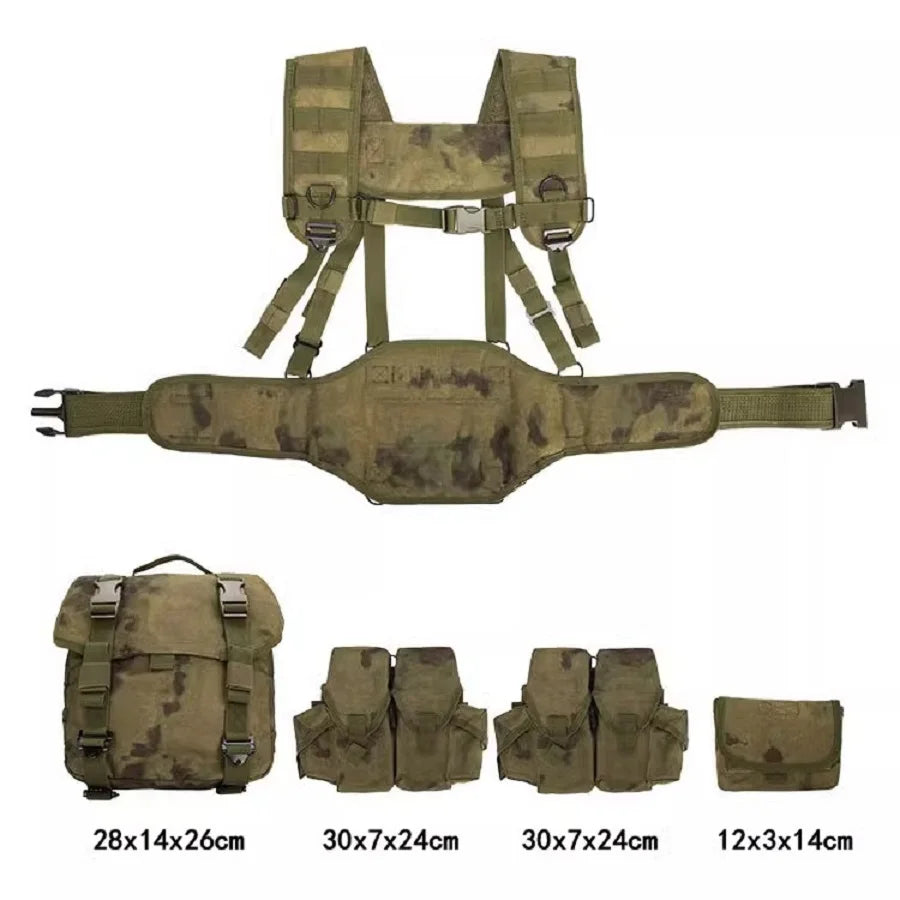 700D Nylon Russian Smersh Tactical Vest & Chest Rig Set Army Camo Combat Gear for Airsoft  Hunting Military Style