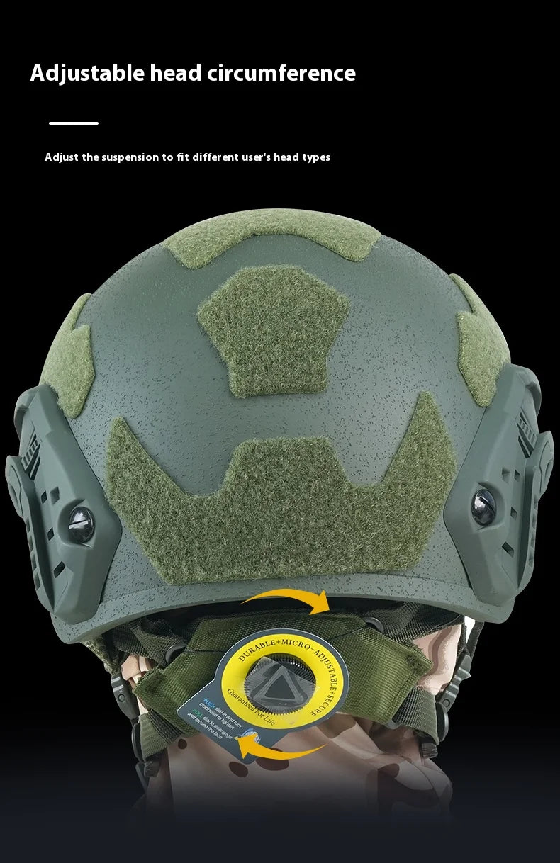 SF FAST Tactical Helmet - Aramid Fiber - High Quality - Tactical Helmet FAST Wendy - Suspended Soft Pad Tactical Helmet - Outdoo
