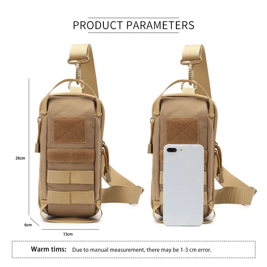 Sport Chest Bag for Men Waterproof Shoulder Sling Pack for Outdoor Hiking Camping Hunting Trekking Travelling