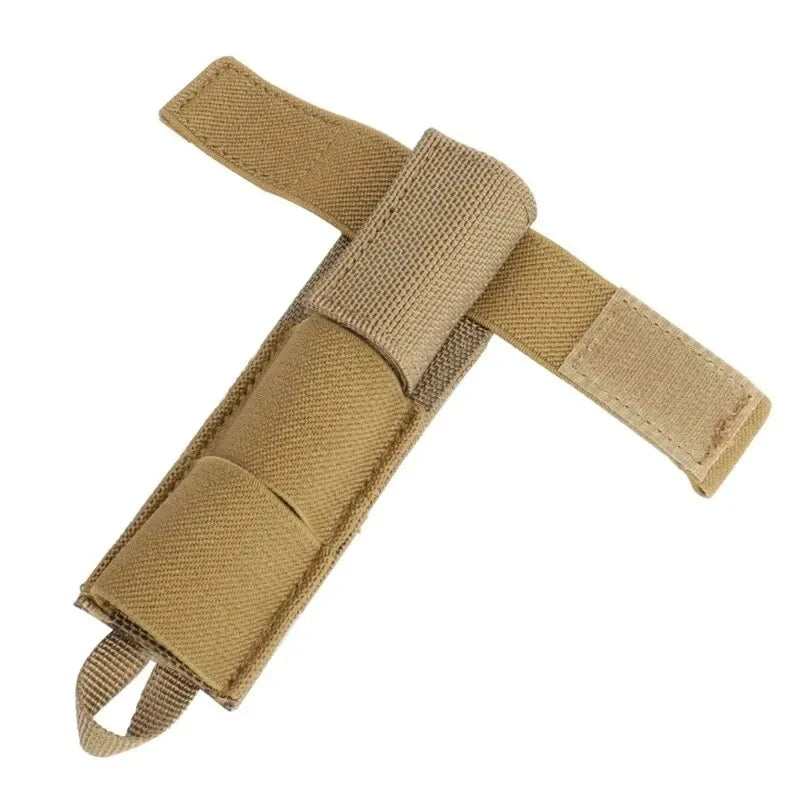 Tactical Radio Antenna Relocation Cable Pouch, MOLLE Modular Vest Strap Bag Holder for Walkie Talkie, Outdoor Hiking Camping Acc