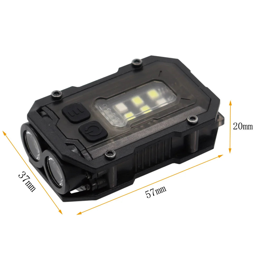 USB Charging Outdoor Tactical Helmet Safety Flashing Light Survival Signal Light Waterproof Lamp For Hunting Hiking Cycling