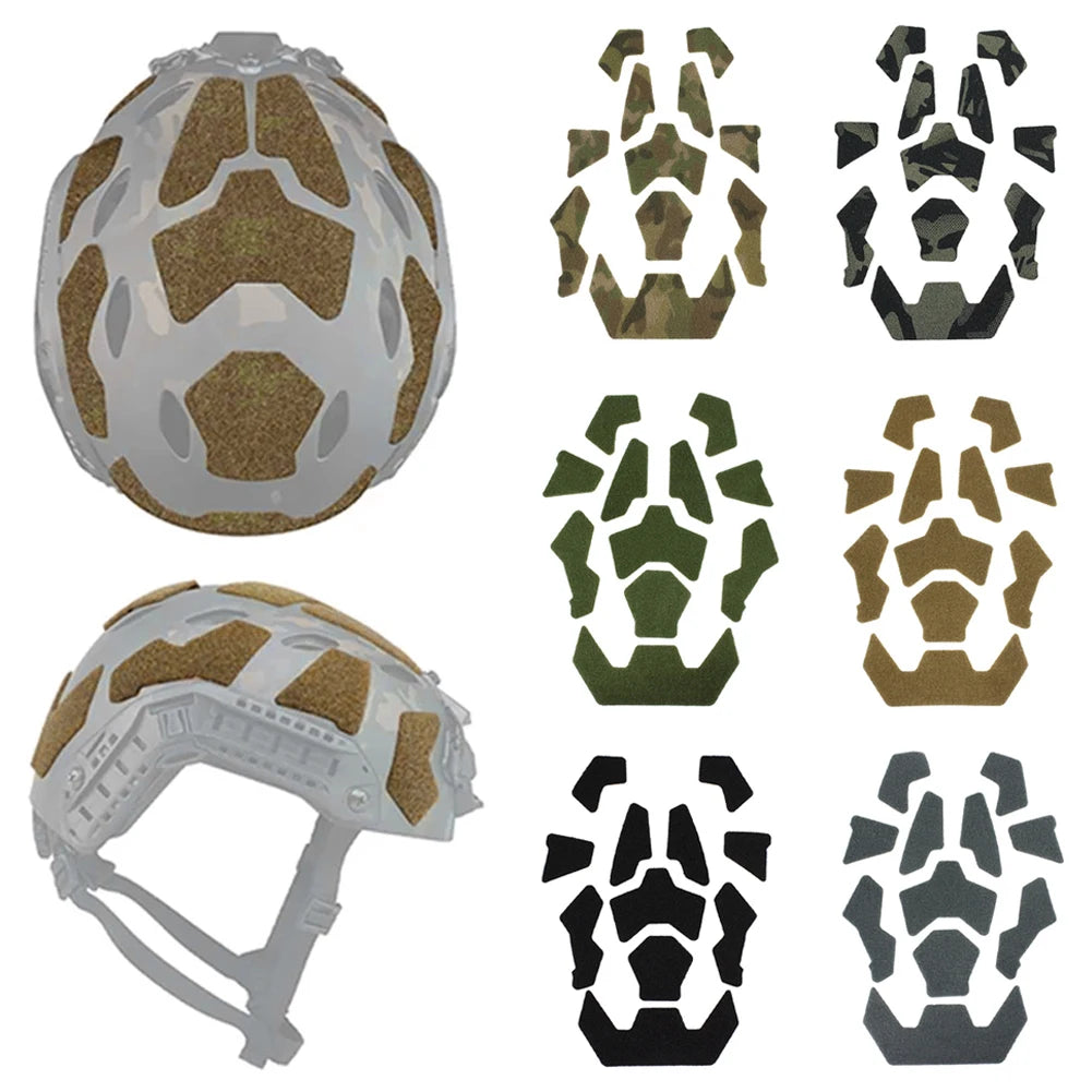 11Pcs FAST Helmet Magic Sticker Hunting CS Helmet Patches Hook and Loop Sticky for FAST Helmet 11Pcs Set Helmets Accessories