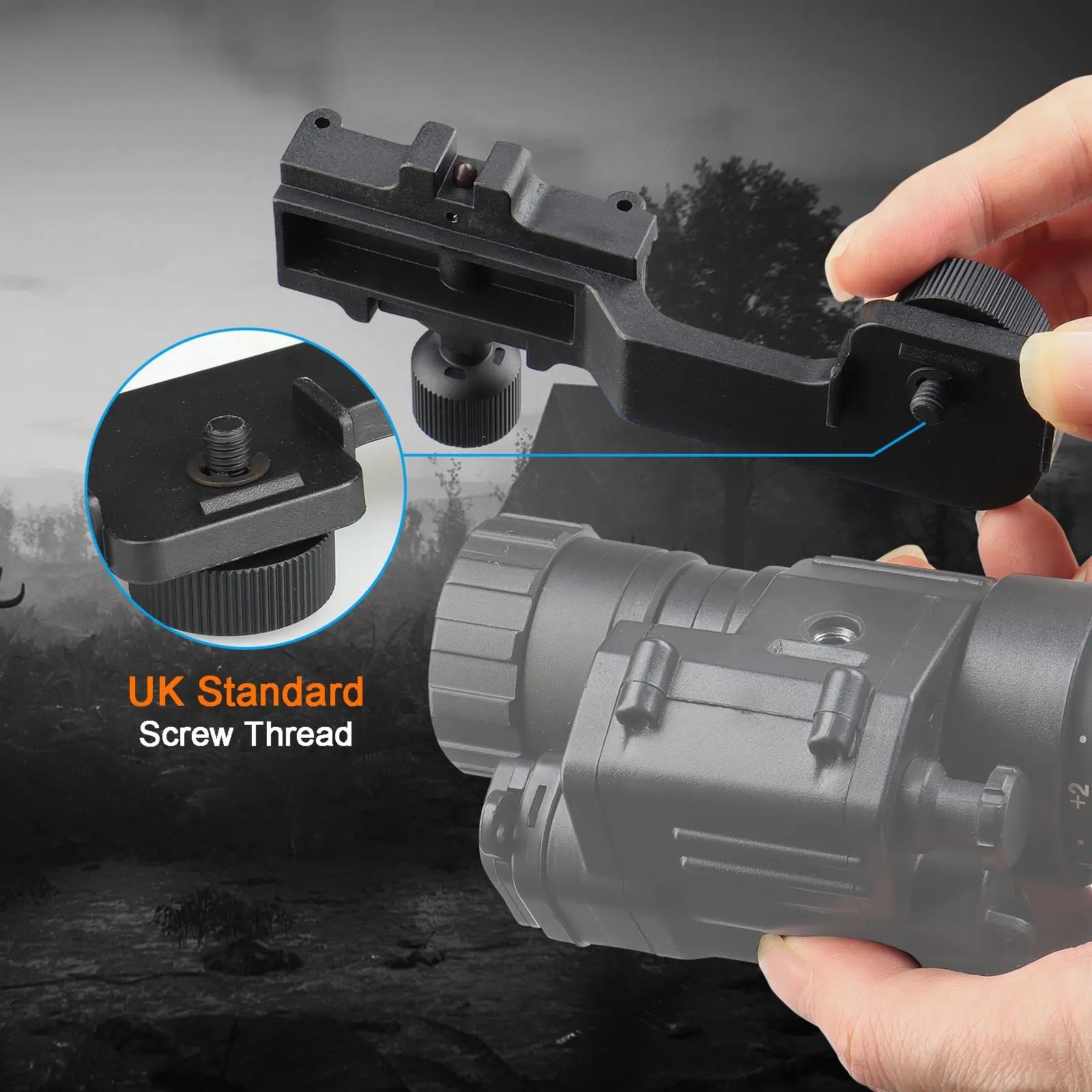 BOOIU New Adjustable J-Arm Headset Adapter PVS14 Night Vision Mount Adapter NVG Mount Tactical Helmet Accessorie Plastic