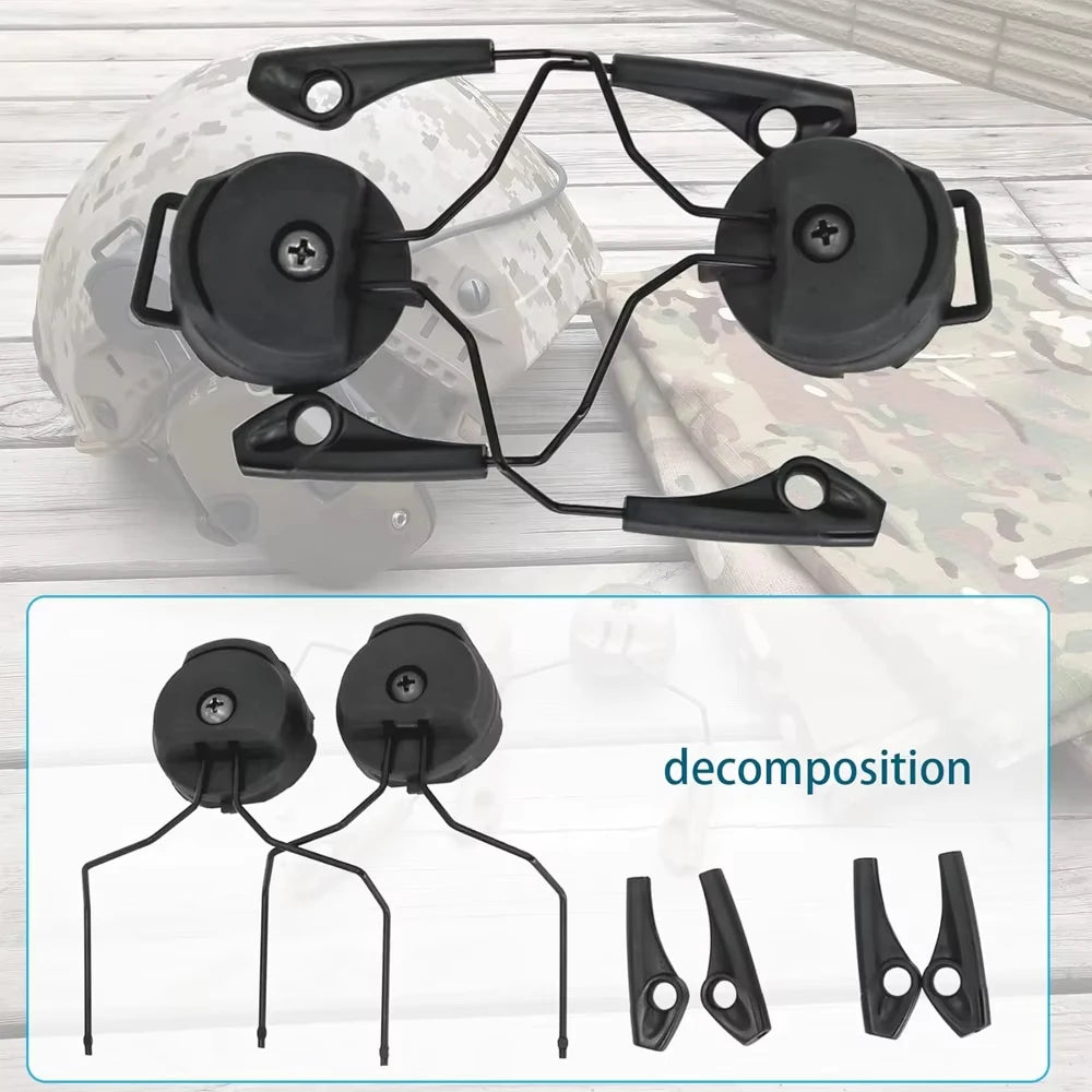 ARC OPS-CORE Helmet Rail Adapter Tactical Headset Stand forHoward Leight Hunt Shooting Headset