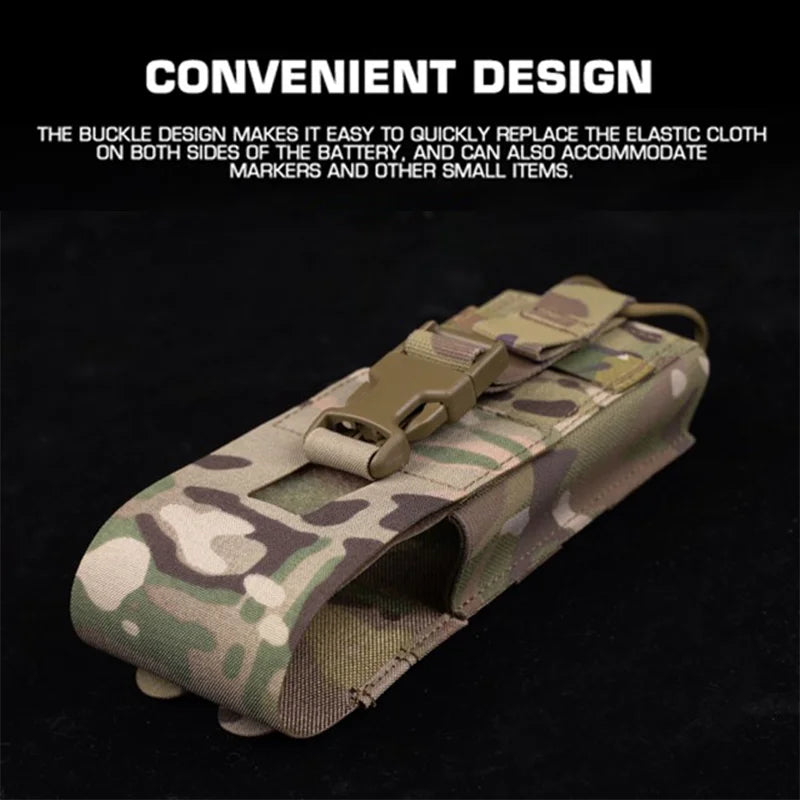 Quick Release Radio Carrier Universal MOLLE Platform Mount Nylon Lightweight Pouch for PRC Series Walkie Talkies Outdoor Airsoft