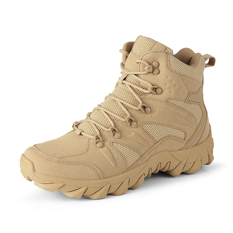 Upgraded Desert Combat Training Boots Male Outdoors Camping Anti-wear Rapid Response Hiking Shoes Fishing Hunting Sneakers Men