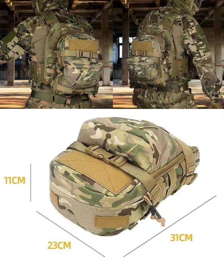 1000D Nylon Outdoor Vest Lightweight Waterproof Backpack MOLLE Accessory Bag for Camping Hunting Sports
