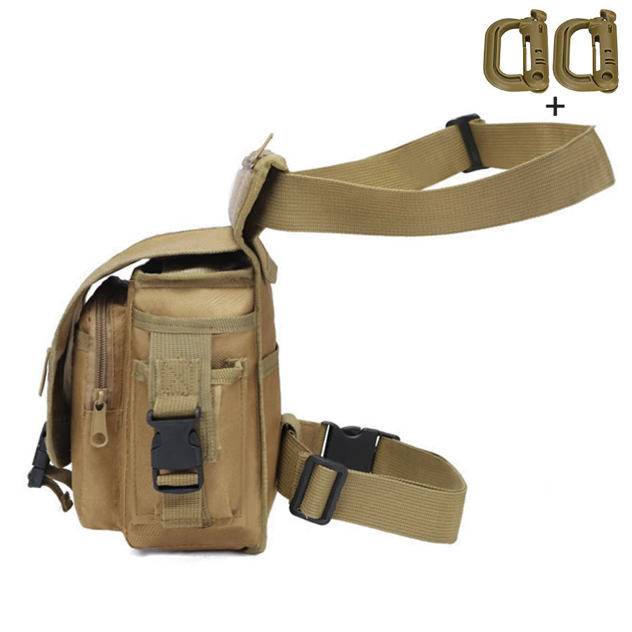 Large capacity multi pocket leg hanging bag, durable Oxford cloth waist bag sports cycling bag