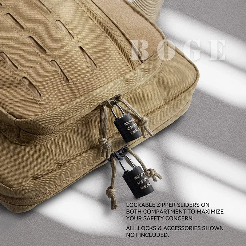 Tactical Gun Case Shooting Range Bag Hunting Accessories Molle System Magazines Lockable Compartment Multiple Pockets Laptop