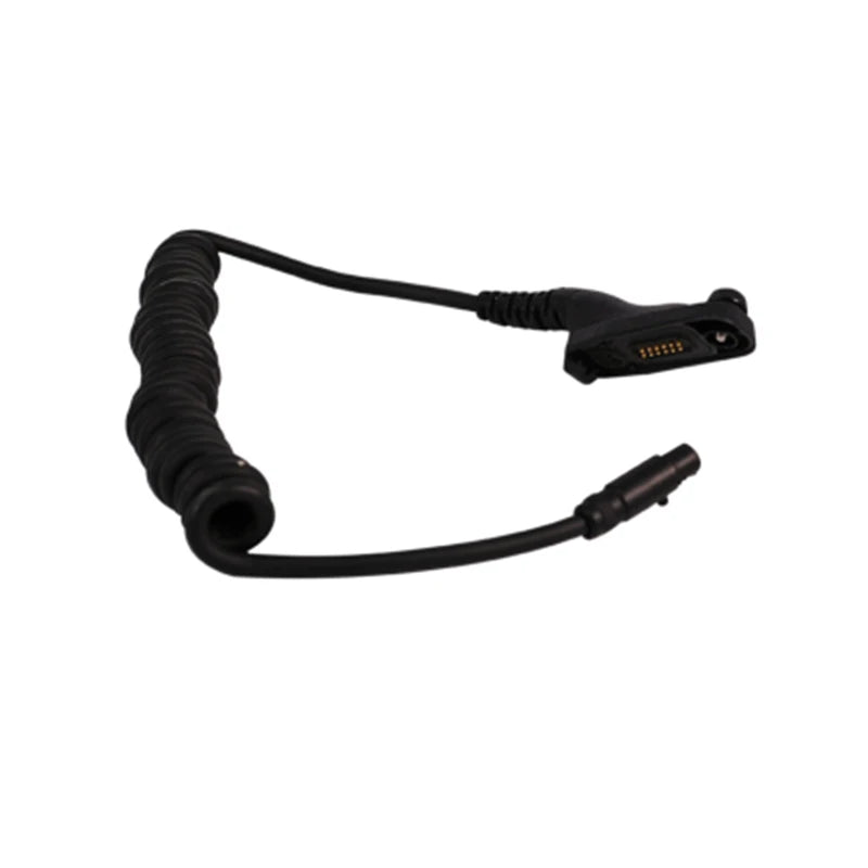 For FCS-TACTICAL AMP Tactical Headset V20 V60 PTT Connects Cable Adaptor Connector Standard KN6 to BAOFENG KENWOOD TYT
