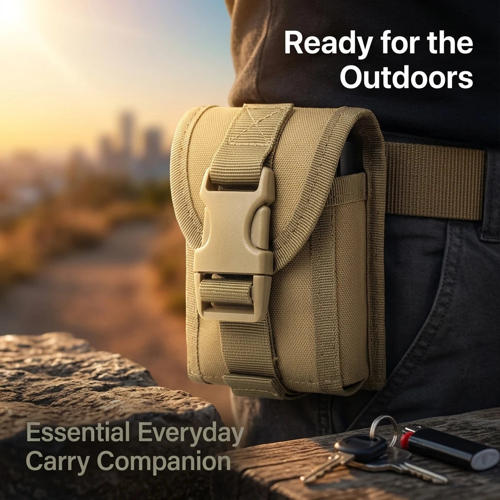 MOLLE EDC Cigarette Pouch Tactical Utility Pouch Belt Waist Bag for Daily Use and Outdoor Hiking Hunting Fishing