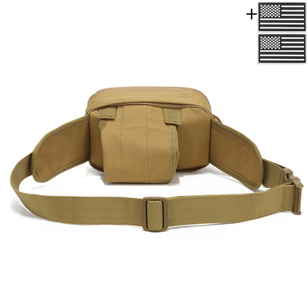 Multi functional hidden waist bag with high-strength plastic buckle for quick on/off and ample space with Magic Sticky