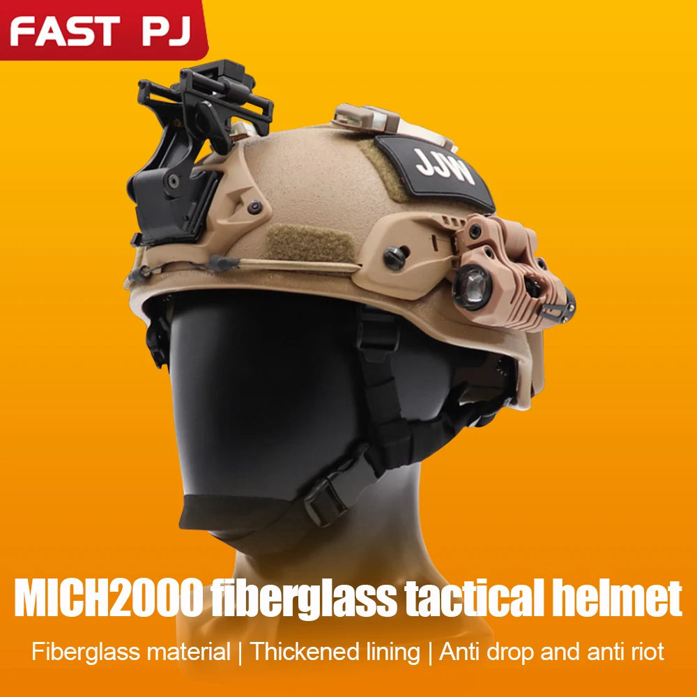 MICH2002 Fiberglass Riot Tactical Helmet - Outdoor Training, Field Exercise & Adventure Gear | Civilian Protection