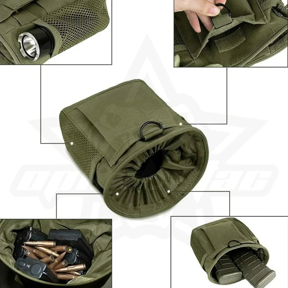 OPHIDIAN Hunting Magazine Recovery Bag Molle Trash Bag, Magazine Ammunition Bag, Belt Waist Bag Adjustable Holster Bag