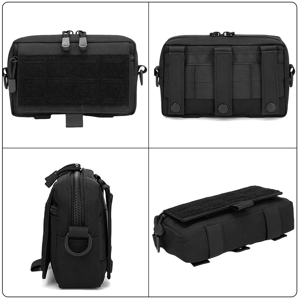 Tactical Molle Admin Pouch Compact Utility EDC Tool Bag Outdoor Phone Pouch Fanny Waist Pack Bag Belt Pouch Small First Aid Kit
