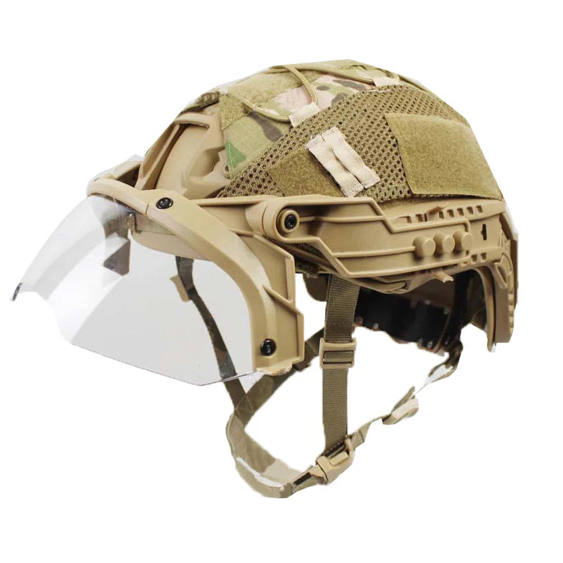 Adjustable Tactical Helmet Flip Goggles Airsoft Paintball FAST Helmet Windproof Anti Fog CS Wargame Protection Goggles