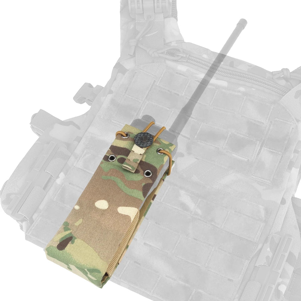 Tactical Universal Radio Pouch Interphone Holder Bag for MPU5 PRC163 152 148 PTT Walkie-talkie Storage Pocket Hunting Vest Gear