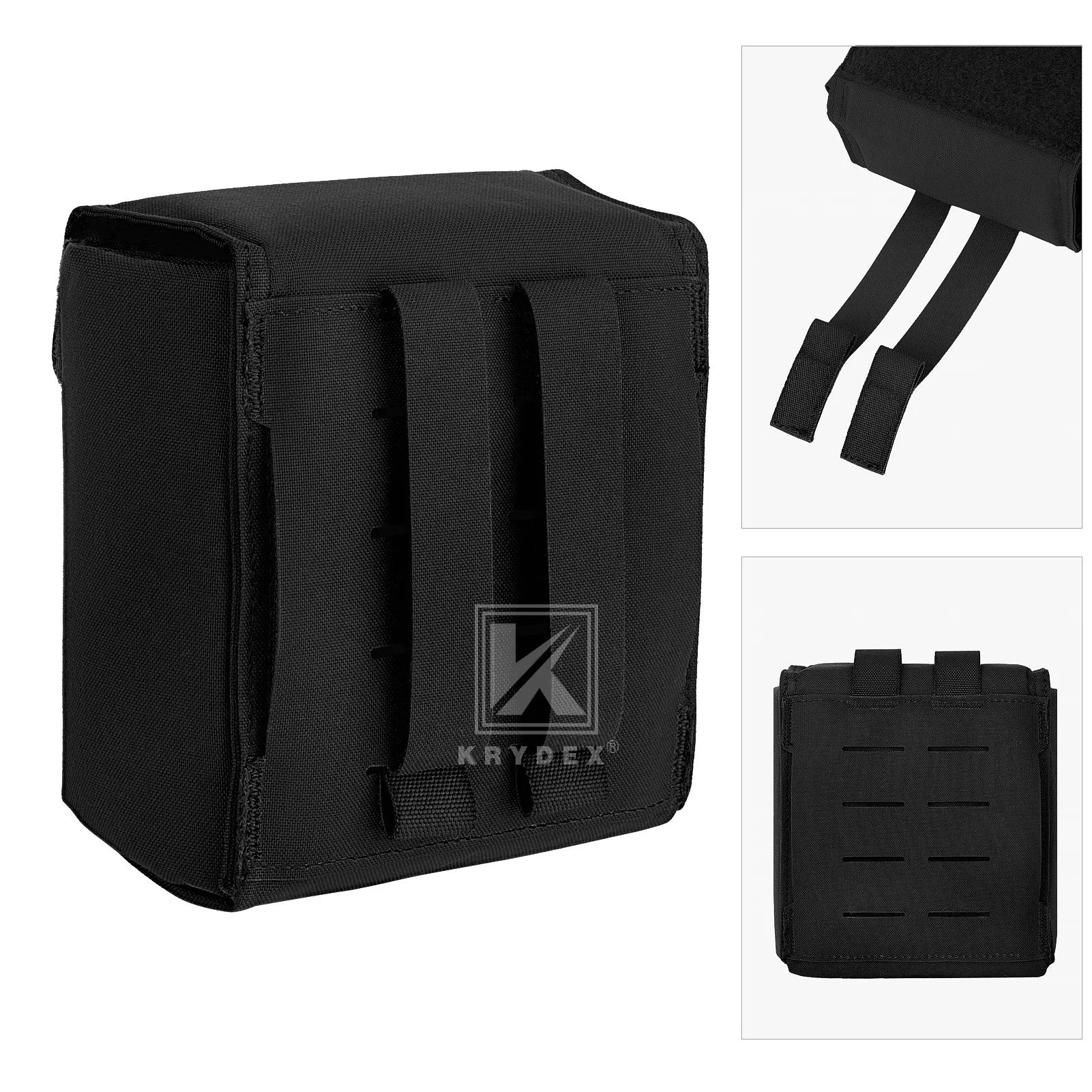 KRYDEX Tactical NVG Pouch MOLLE Night Vision Bag with Inner Padded Goggle Carrying Case Airsoft Accessories For NVG14 NVG15 Gear
