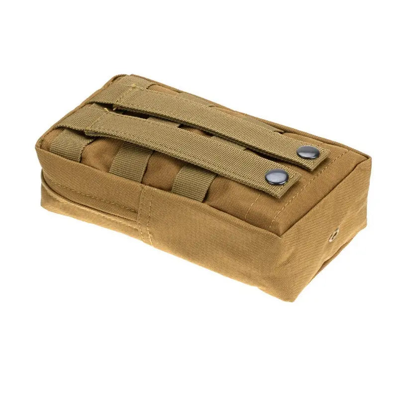 Outdoor Tactical Molle Waist Bag 600D Oxford Khaki Storage Fanny Pack for Hunting Backpack Tactical Vest Attachment