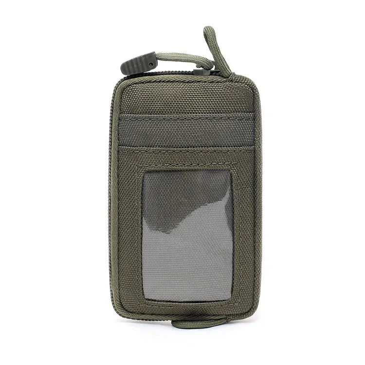 Tactical EDC Pouch - Waterproof Mini Waist Bag with Card Slots & Key Clip - Compact Coin Purse for Hiking, Running, Travel