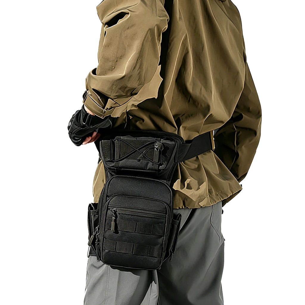 Hunting Leg Bag Molle Adjustable Waist Leg Bag Durable Fabric Cycling Hiking Outdoor Hunting Men's Practical Hip Bag