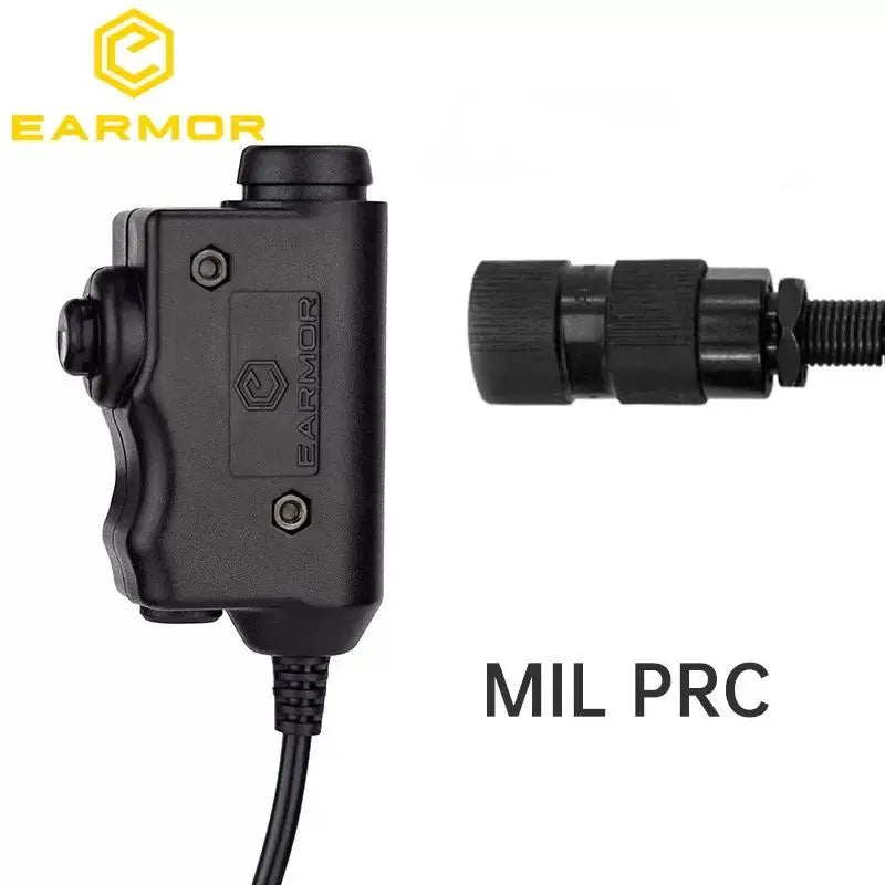 Original EARMOR M51 PTT Adapter Airsoft Tactical Headset Kenwood(for Baofeng) Plug Tactical Headset Accessory