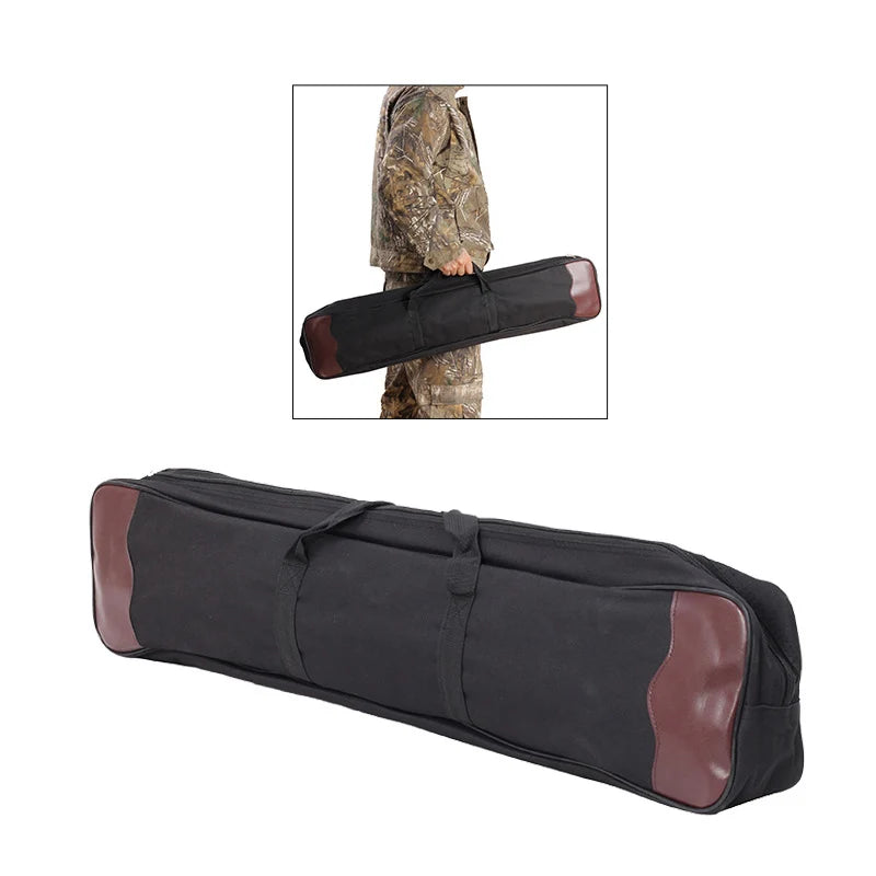 Recurve Bow Bag  Hand & Shoulder Carry Double Layer Outdoor Archery Storage Case