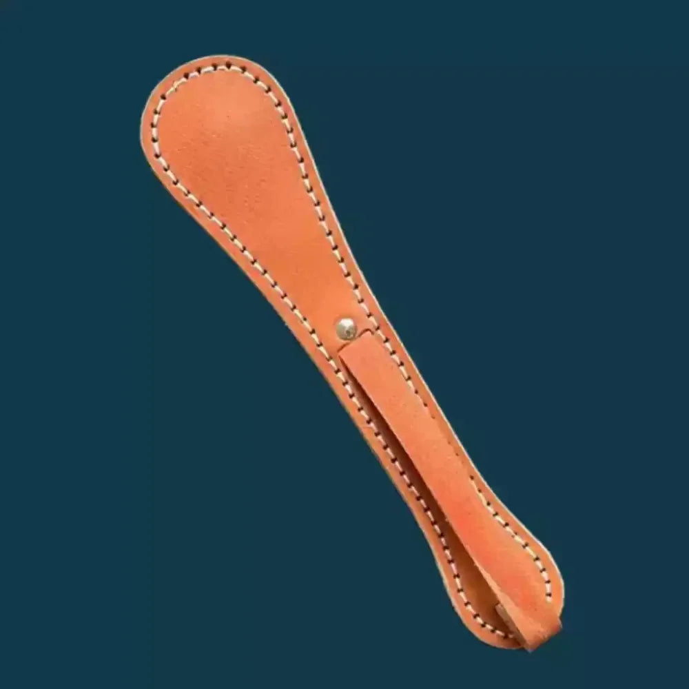1PC 26cm Large Defence Fitness Leather Clapper Head Cowhide Exercise Clapper Hand Sewn Camping Fitness Built-in Lead Block