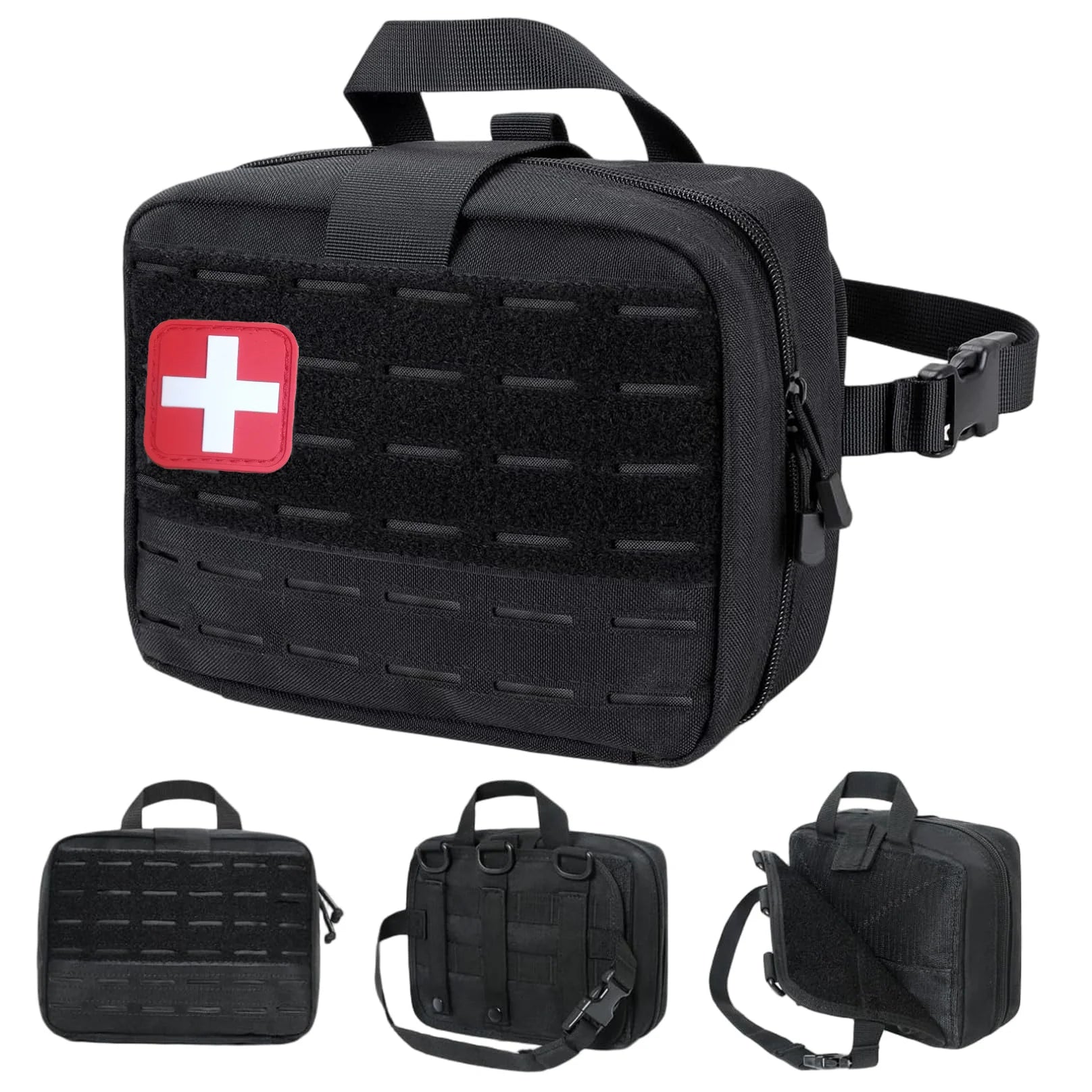 1000D Tactical Molle Medical Pouch Large Capacity IFAK Pouch with Detachable Quick Release And Headrest Mount for Outdoor Eme