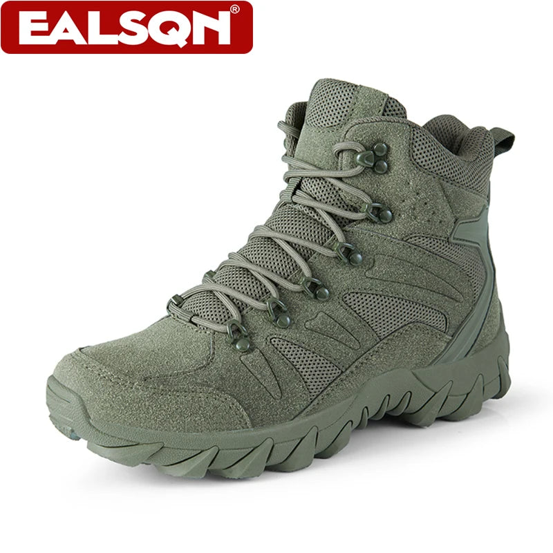 New Tactical Training Boots for Men’s Outdoor Hiking Non-slip Anti-wear Fishing Hunting Sneakers Size 39-46