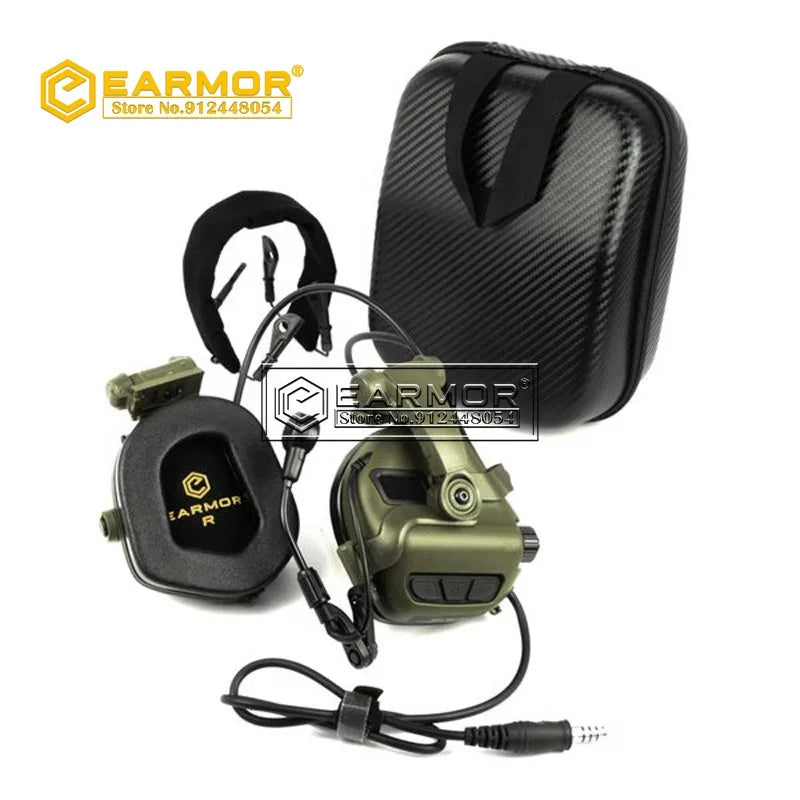 EARMOR Mark3 MilPro Tactical Headset – Enhance Your Communication on RAC Rails with Electronic Noise Reduction
