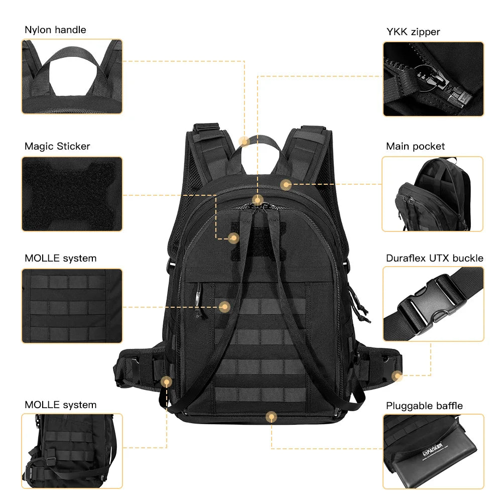 Tactical Vest Backpack Molle Plate Carrier Backpacks Multi-purpose Quick Rescue Stealth Vest Airsoft Paintball CS Backpacks
