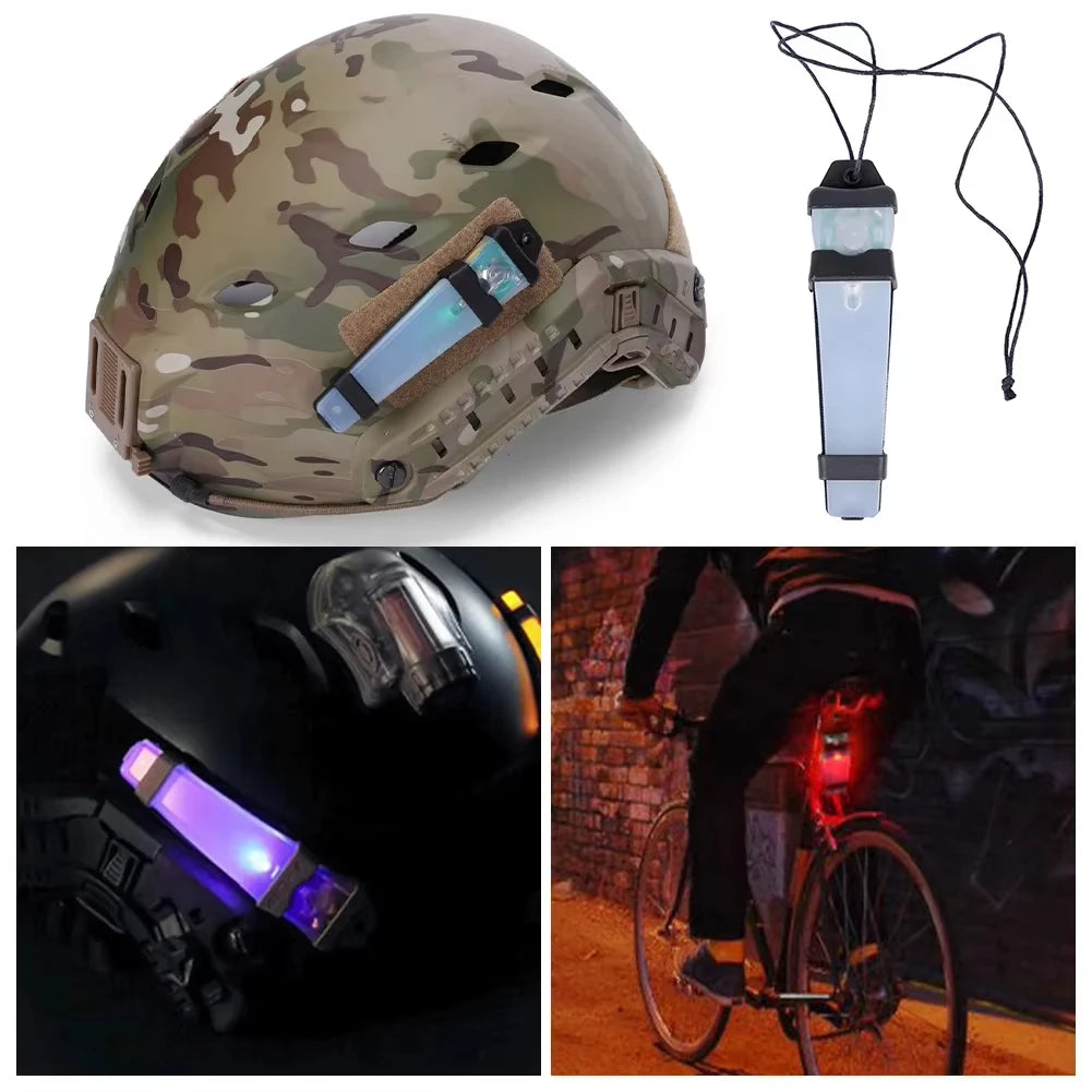 Airsoft Helmet Flashlight Sport Helmet Light Identification Marker Light Survival Signal Outdoor Hunting Tactical Helmet Lamp