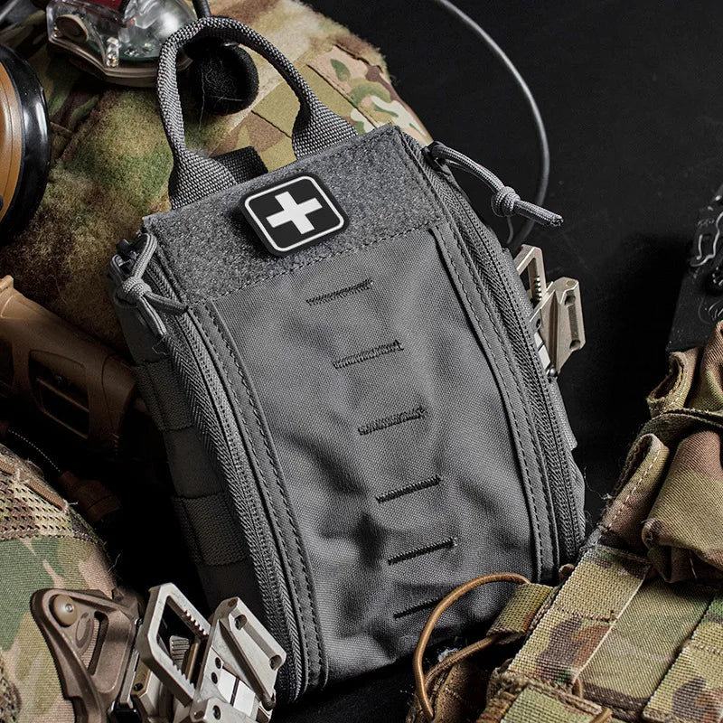 Tactical MOLLE IFAK Pouch First Aid Kit Multifunctional Bag Waist Belt Pack Hunting Vest Outdoor Camping Quick Response Pocket