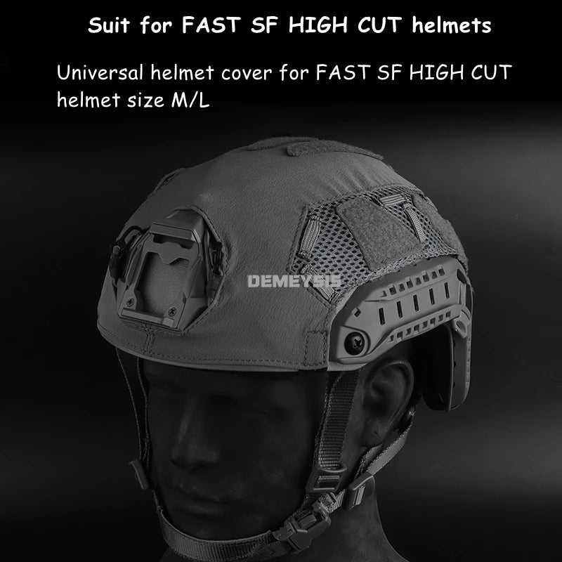 FAST SF HIGH CUT Helmet Cover Lightweight Outdoor Shooting Hunting Tactical Helmet Camouflage Cover Combat Sports Helmets Cloths