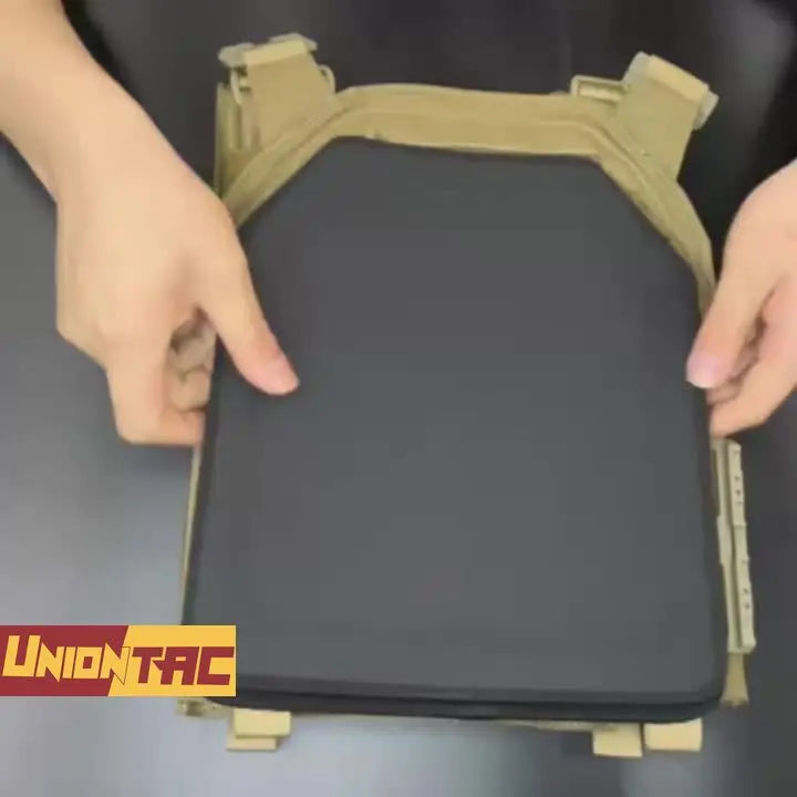 UNIONTAC TESTED IN USA  with video 2pcs Tactical Chest UMHWPE Hard Plates Lightweight Protection  500g each one