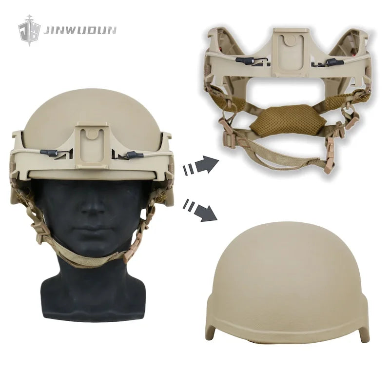 MICH Non Perforated Helmet Non Nail High Strength Nylon Rail(excluding helmet)