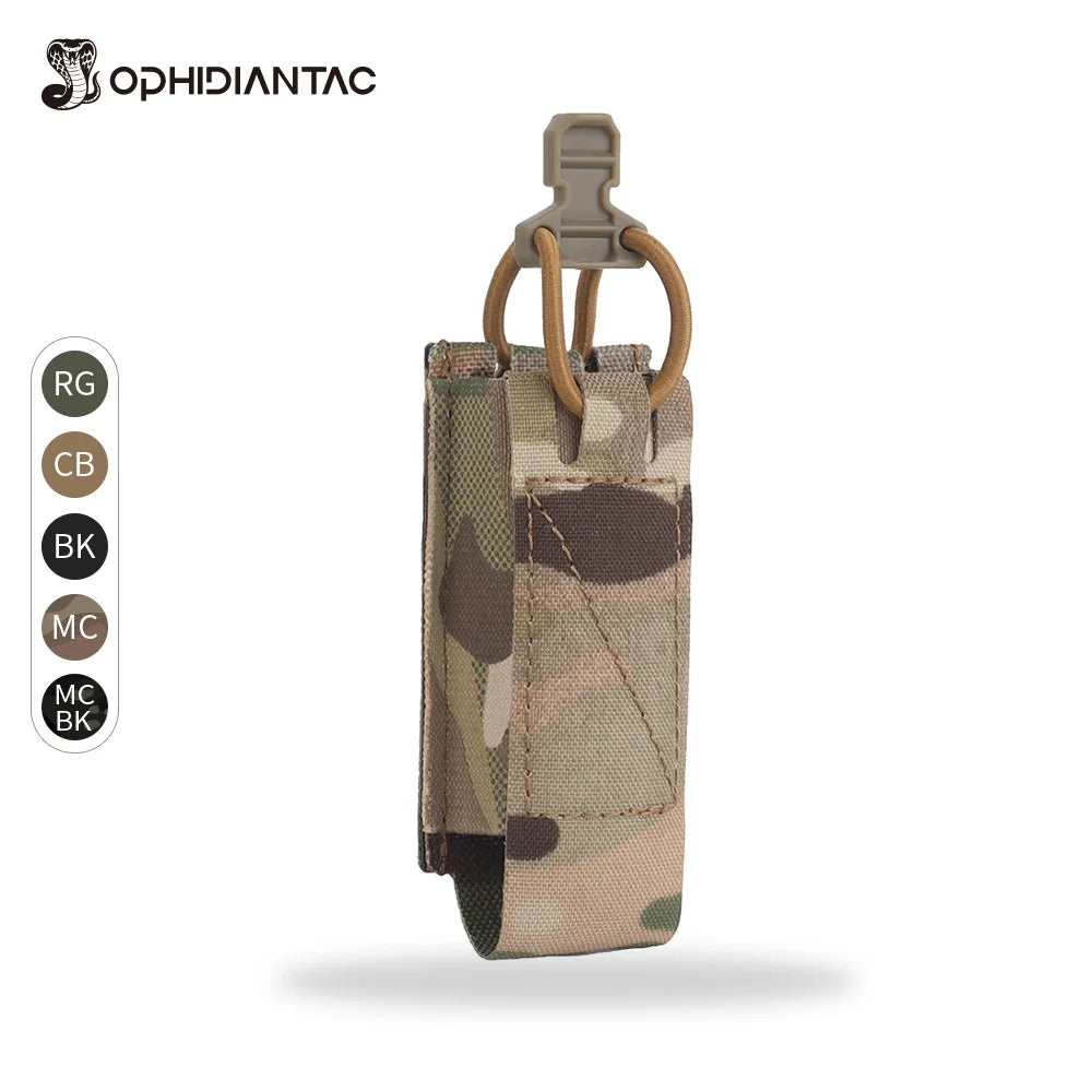 OPHIDIANTAC Quick Pull MOLLE Mount Elastic Magazine Holder Clip Flexible 9MM Mag Pouch for Plate Carrier