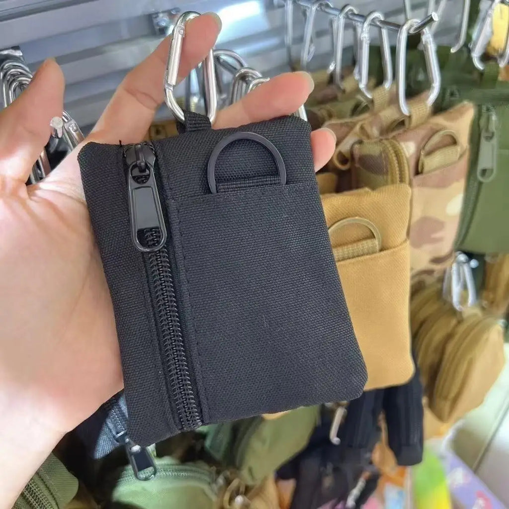 Simple Outdoor Tactical Key Bag Zipper Coin Purse Headphones Storage Card Bag Small Wallet Mini Tools Bag