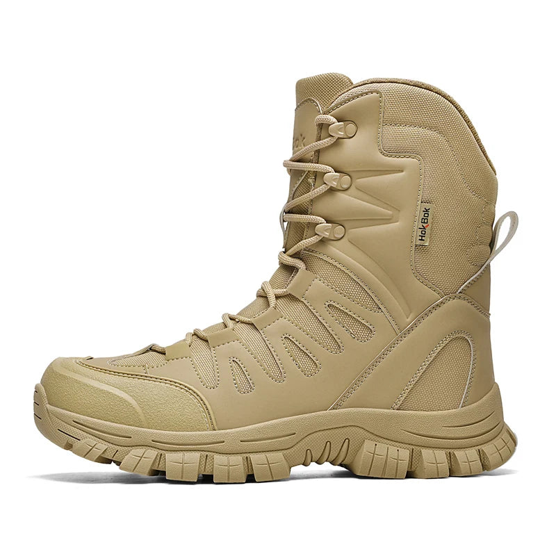 Big Size 39-47 Desert Tactical Mens Boots Waterproof Hiking Shoes Wear-resistant Anti Slip Outdoor Field Training Hunting Boots